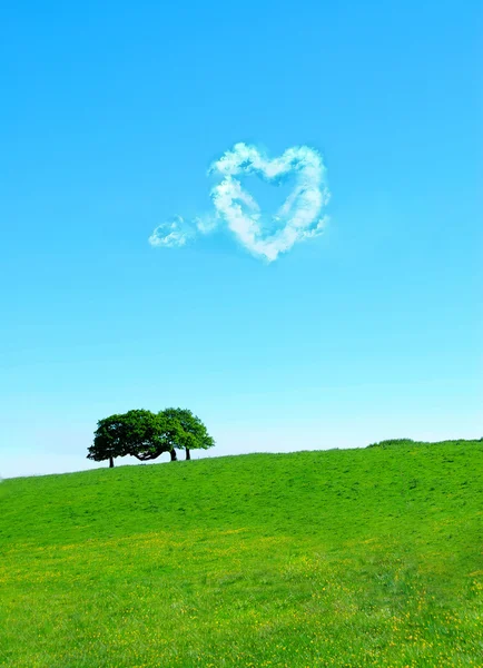 Heart clouds — Stock Photo, Image