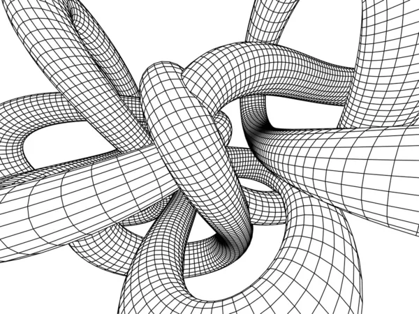 3D skica monochromatických architektura — Stockový vektor