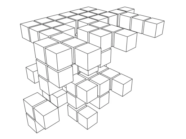 3d 草绘单色体系结构 — 图库照片