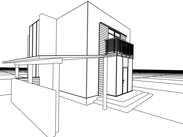 Sketch of house architecture. Handrawing residence vector illustration.  Construction sketch and pencils vector illustration. 13317514 Vector Art at  Vecteezy