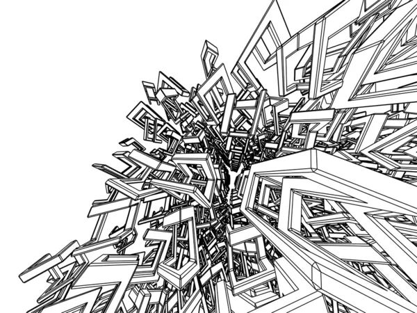 Vista superior de un dibujo de rascacielos de la ciudad, boceto de