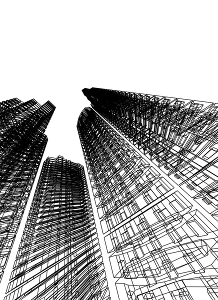 Cidade 3D — Fotografia de Stock