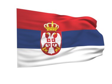 Flag of serbia clipart
