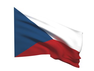 Flag of the czech republic clipart