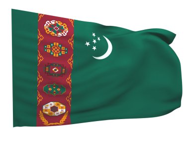 Flag of turkmenistan clipart
