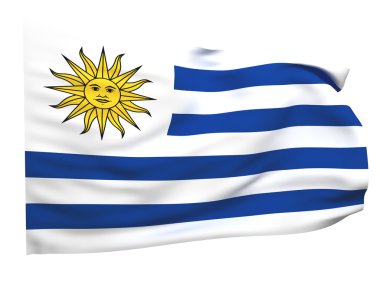Flag of uruguay clipart