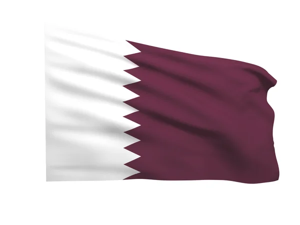 Katarská vlajka卡塔尔的旗子 — Stock fotografie