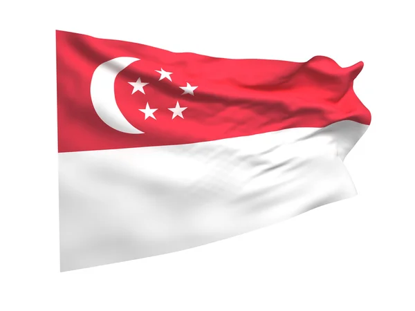 Singapurská vlajka — Stock fotografie