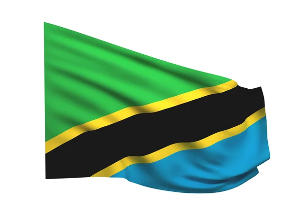 Flagga tanzania — Stockfoto