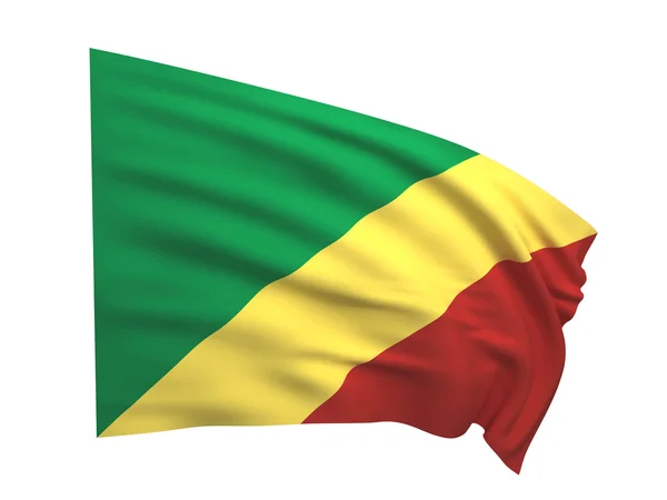 Vlajka Konžské republiky — Stock fotografie