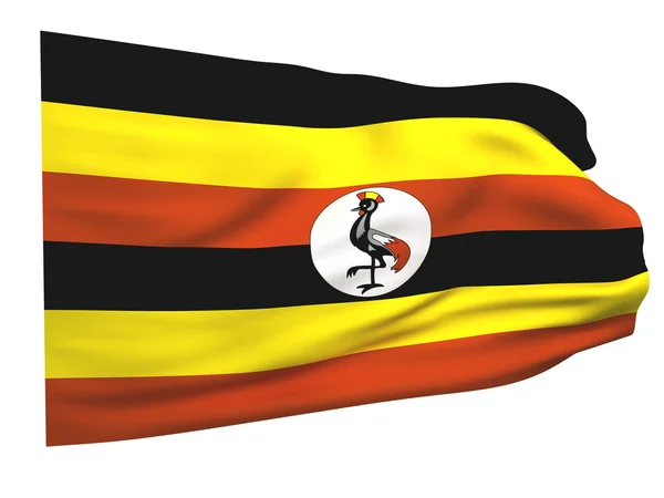 Vlajka Ugandy — Stock fotografie