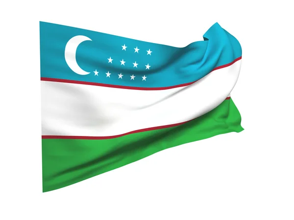 Uzbekistans flagga — Stockfoto