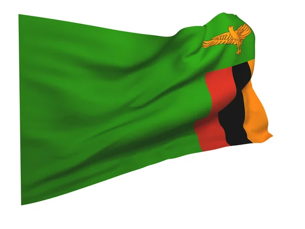 Flagge von Sambia — Stockfoto