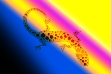 Lizard in bright light clipart