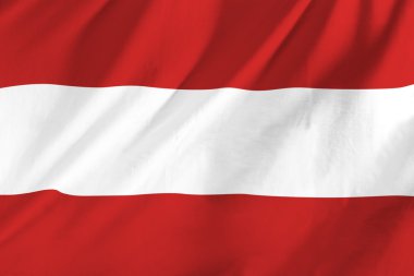 Austrian Flag Waving In The Wind clipart