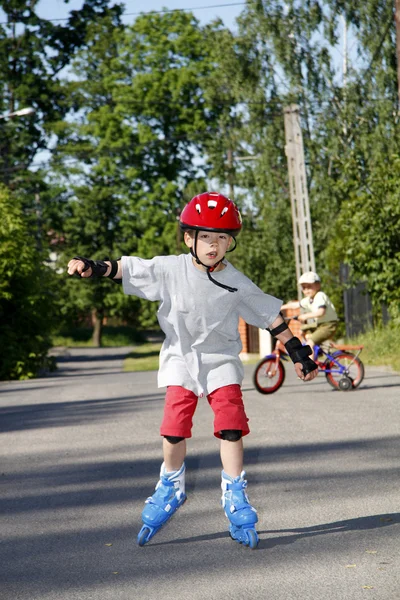 Young Boy Roller — Stock Photo, Image
