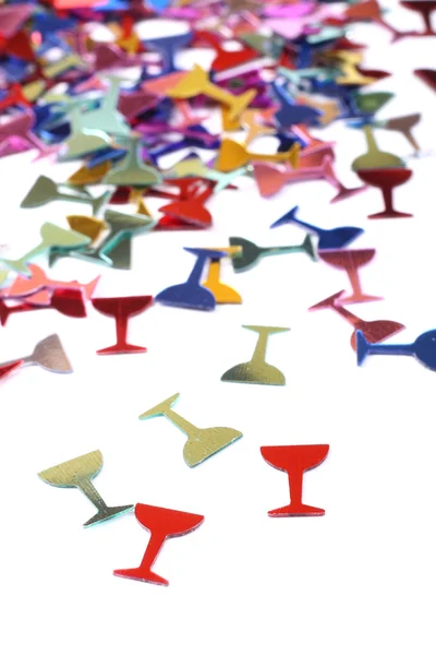 Glazen in de vorm van confetti — Stockfoto