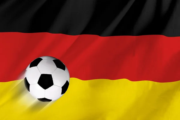 サッカー国とドイツを旗します。 — ストック写真