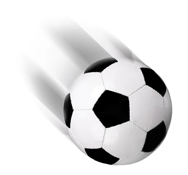 Pallone da calcio, isolato su sfondo bianco — Foto Stock