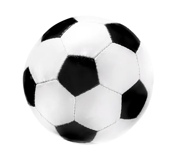 Bola de futebol, isolada em backgroun branco — Fotografia de Stock