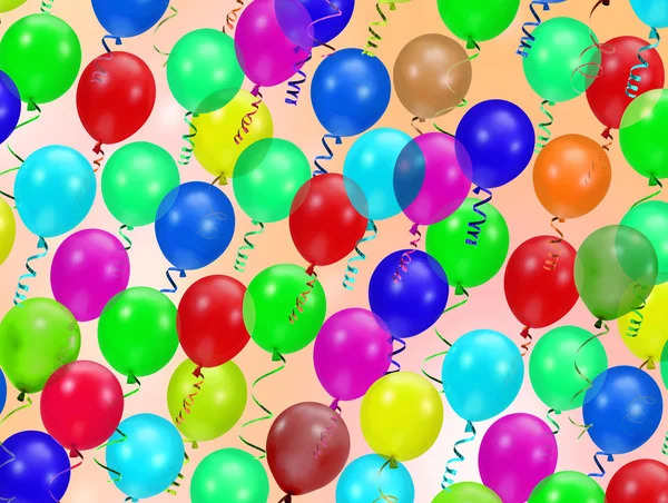 Colorato partito palloncini sfondo — Foto Stock