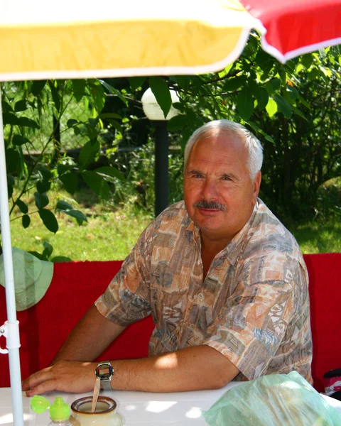 stock image Man enjoying his rest outdoors