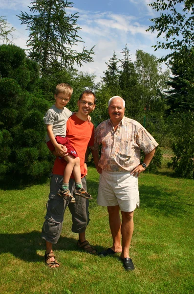 Familie van drie generaties — Stockfoto