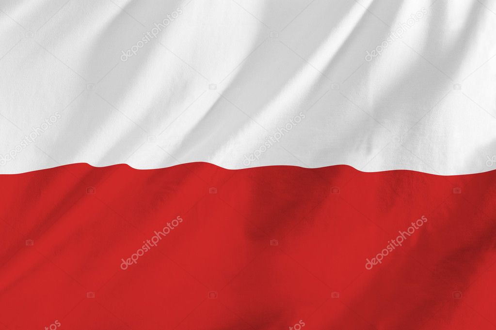 Patriotic symbols shiny Poland Flag, ban