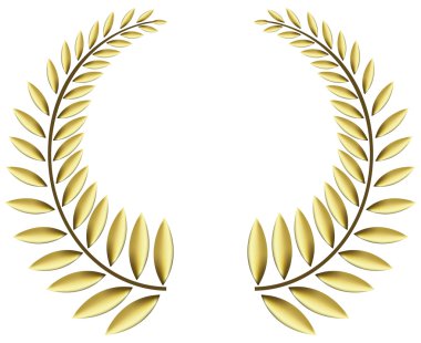 Gold laurel wreath clipart