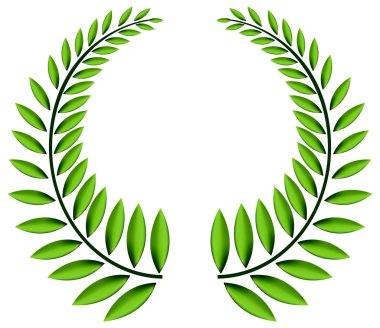 Green laurel wreath clipart