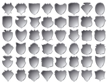 Silver shields clipart