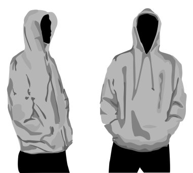 Men's sweatshirt template clipart