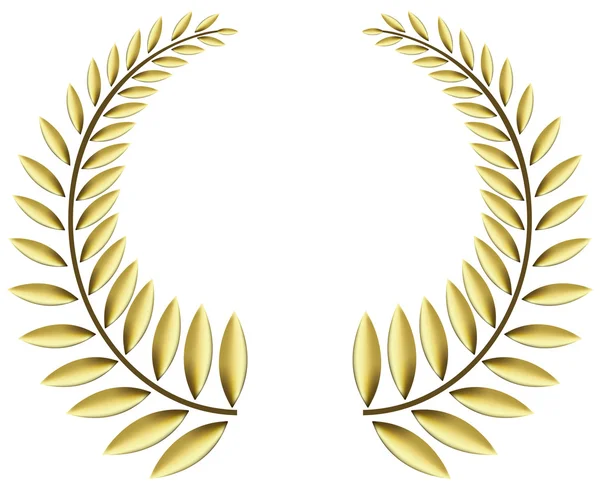 Gold laurel wreath — Stock Vector