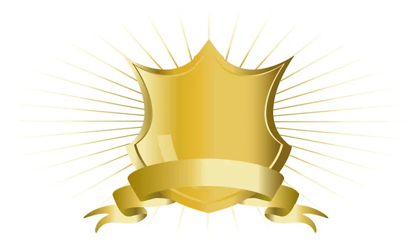 Escudo de oro — Vector de stock