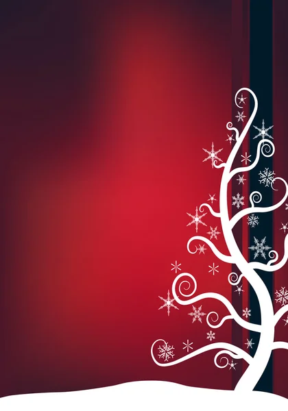 Arbre de Noël stylisé avec étoiles dorées — Image vectorielle