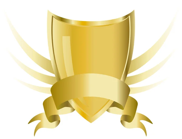 Goldenes Schild — Stockvektor