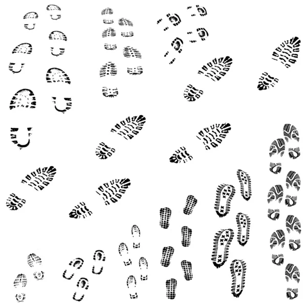 Empreintes de semelles vectorielles — Image vectorielle