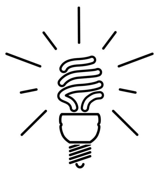 Энергосберегающая люминесцентная лампочка — стоковый вектор