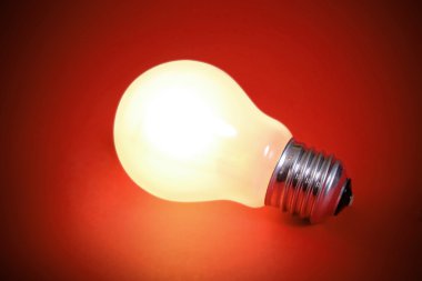 Illuminated lightbulb clipart