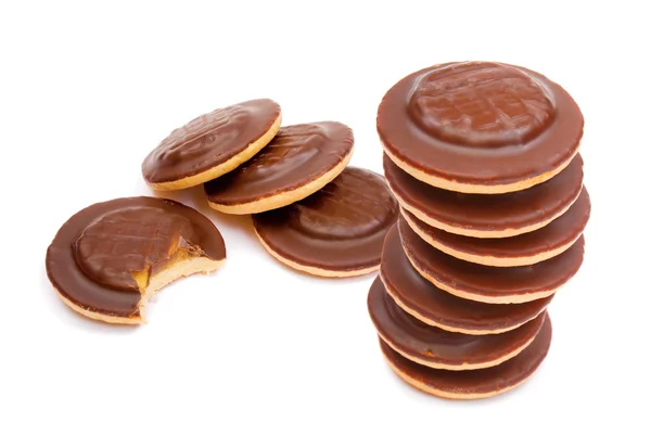 Hocolate biscuits tower — Stock Photo, Image