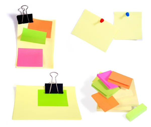 Post-it notes isolated on the white back — Stock Photo, Image