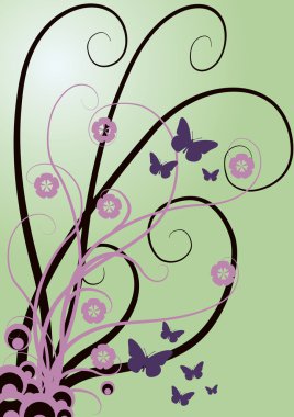 Vector Floral Background - nature design clipart