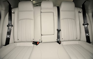 Interior of new luxury car clipart
