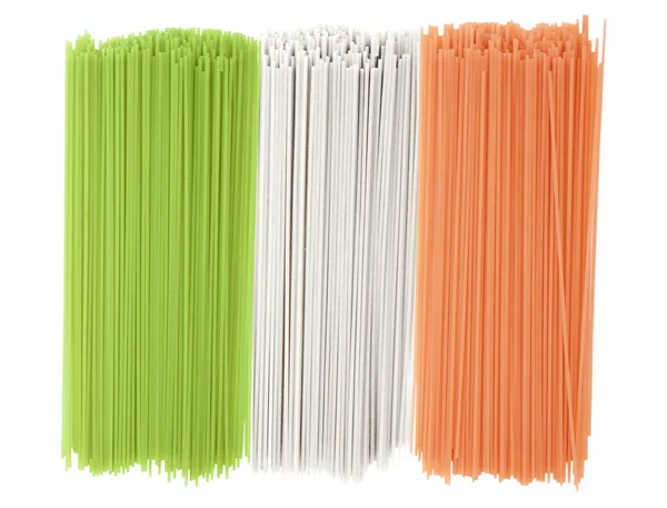 Flag of Italy - spaghetti — Stock Photo, Image