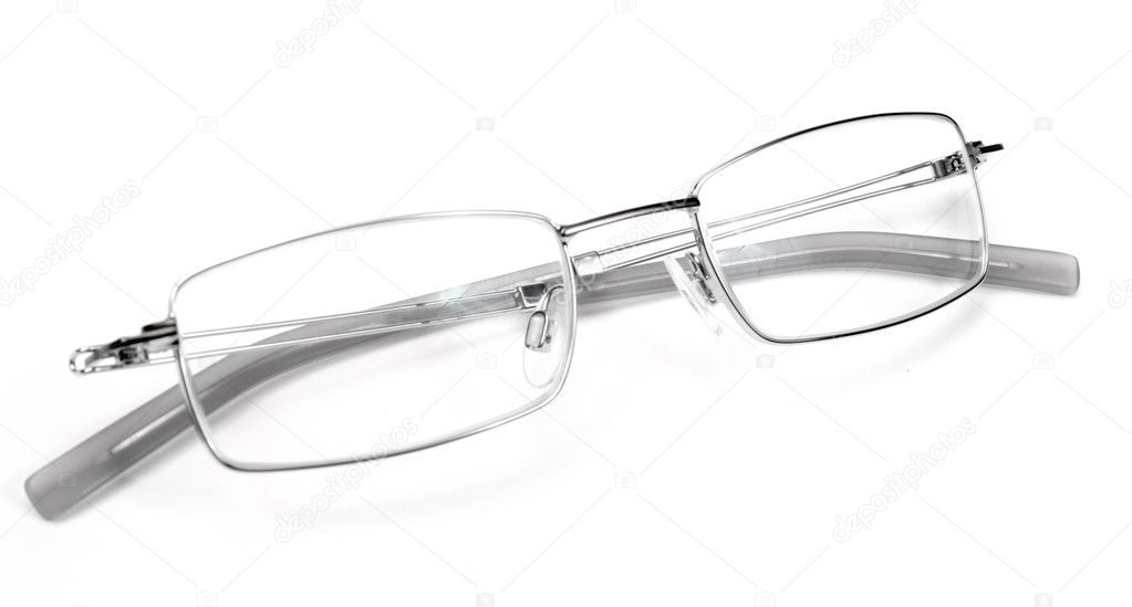 Pair od glasses on white background