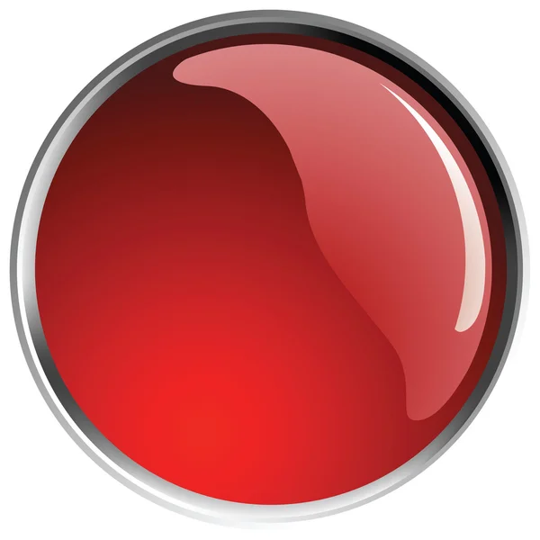 Glossy red button balls. — Stock Vector