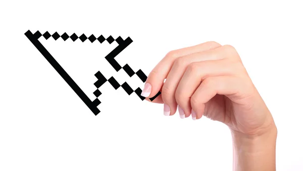 stock image Computer cursor in hand