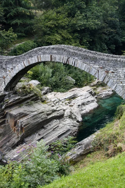 stock image Ancient arch stone bridge