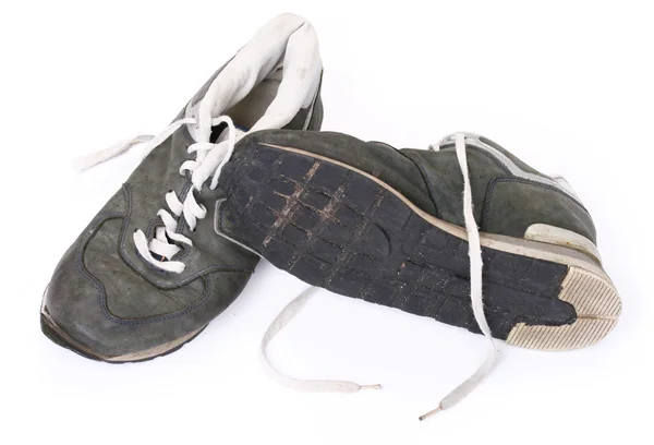 Eski grungy koşu ayakkabıları — Stok fotoğraf