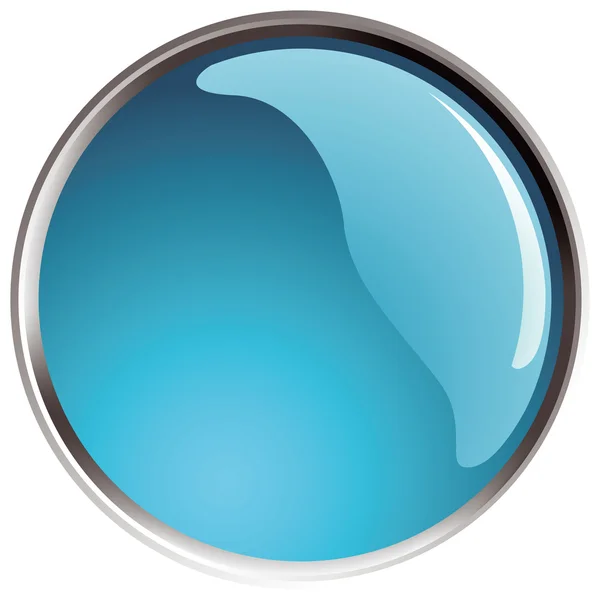 Brillante botón azul, bolas . — Vector de stock
